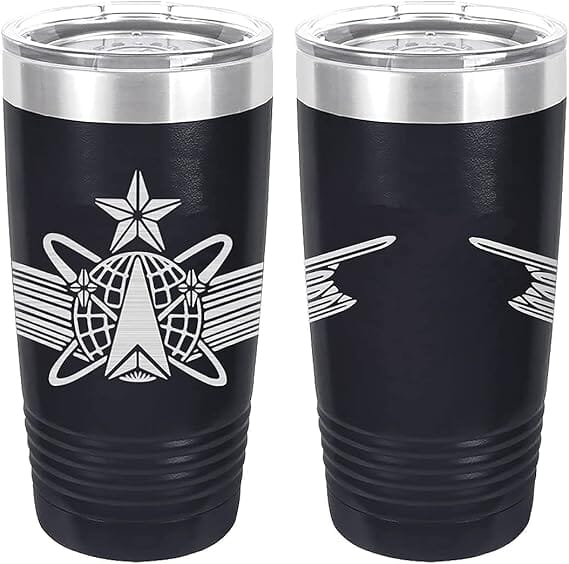 Army Space Senior Badge Laser Engraved 20oz Tumbler Mugs LET.0154.N