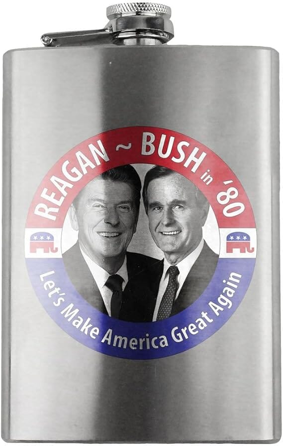 Retro Reagan-Bush '80 Campaign 8oz. Flask flask