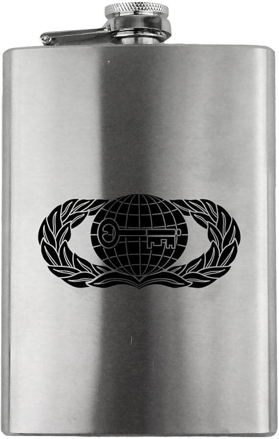 Intelligence Badge Air Force Veteran 8oz. Flask flask