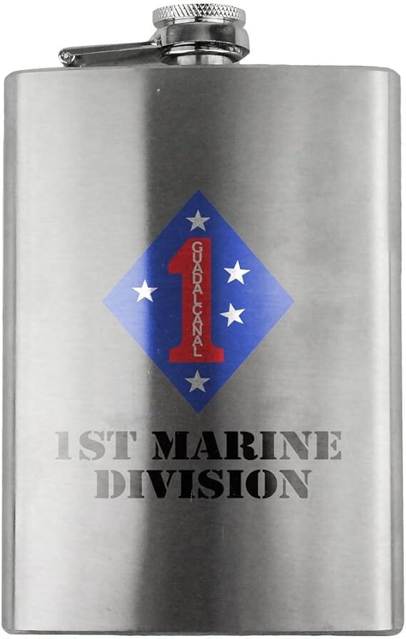 1st Marine Division Full Color 8oz. Flask flask