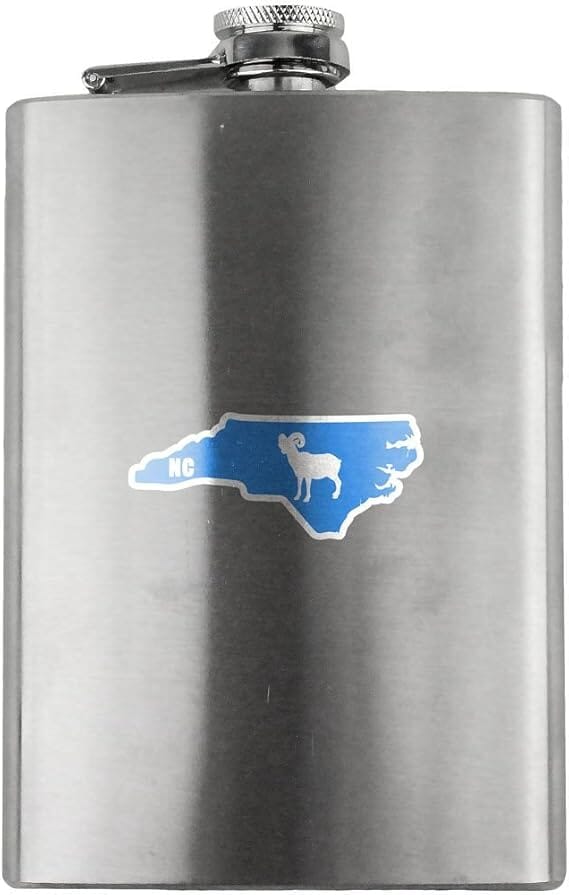 Original I Ram North Carolina Classic 8oz. Stainless Steel Flask flask