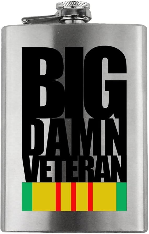 Big Damn Vietnam Veteran 8oz. Flask flask