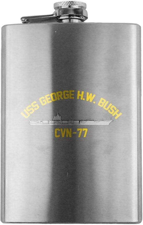 Navy Carrier George H.W. Bush CVN 77 8oz. Flask flask