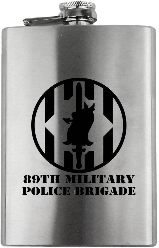 Army 89th Military Police Brigade Subdued 8oz. Flask flask
