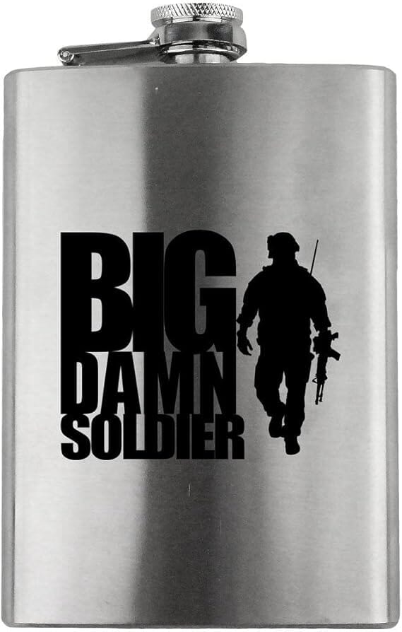 Big Damn Soldier Veteran 8oz. Flask flask