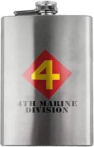 4th Marine Division 8oz. Flask flask