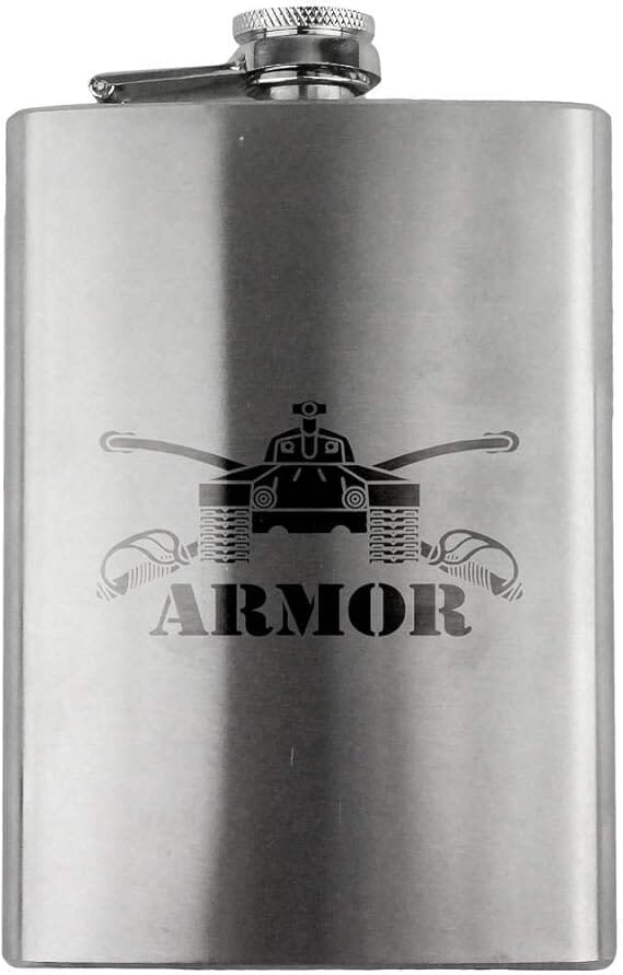 Army Armor Branch Military 8oz. Flask flask