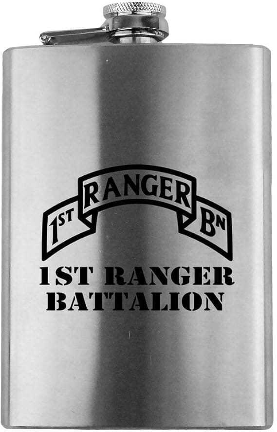 Army 1st Ranger Battalion Subdued 8oz. Flask flask