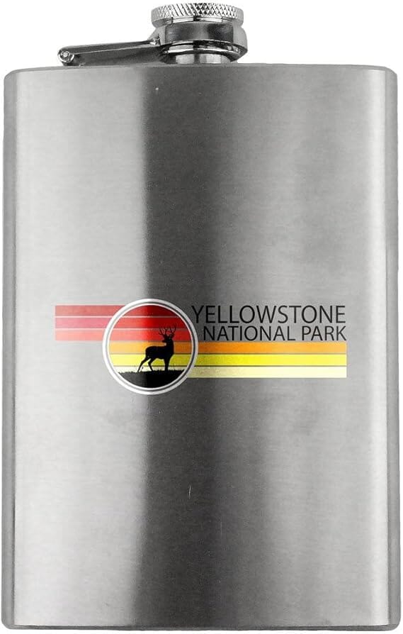 Retro Yellowstone National Park 80's 8oz. Flask flask