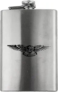 Aviation Warfare Badge Navy Veteran 8oz. Flask flask