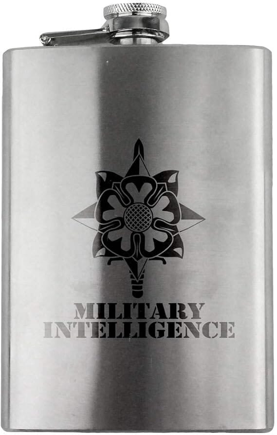 Army Military Intelligence Branch Military 8oz. Flask flask