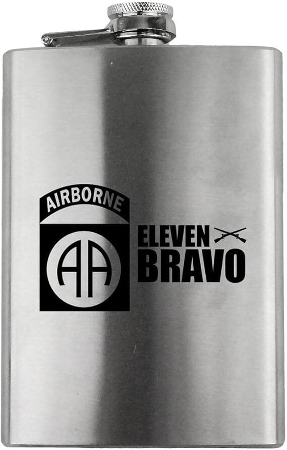 Army 82nd Airborne Division 11 Bravo Veteran 8oz. Flask flask