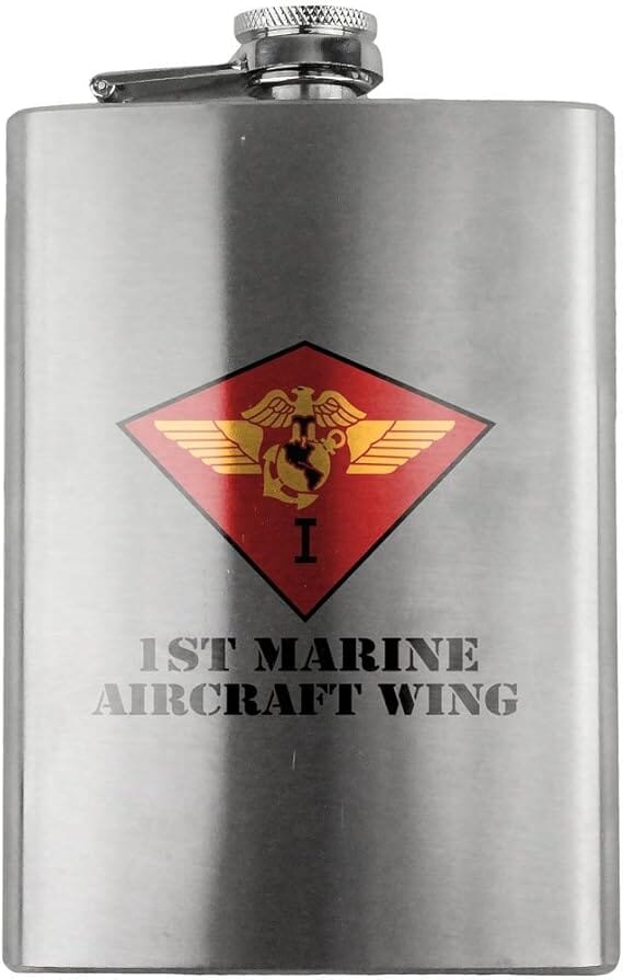 1st Marine Aircraft Wing Full Color 8oz. Flask flask