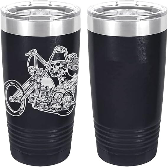 Bad To The Bone Laser Engraved 20oz Tumbler Mugs LET.0158.N