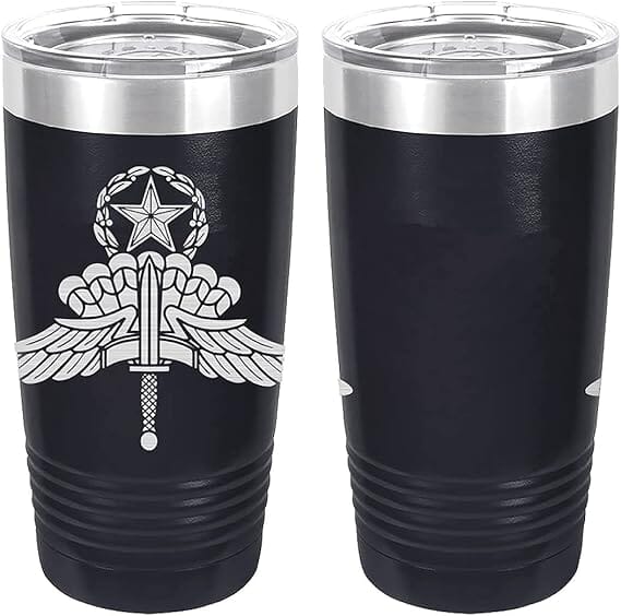 Army Halo Jumpmaster Badge Laser Engraved 20oz Tumbler Mugs LET.0142.N