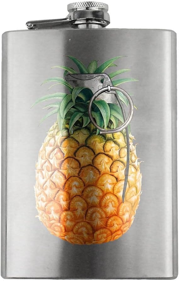 Pineapple Grenade 8oz. Flask flask