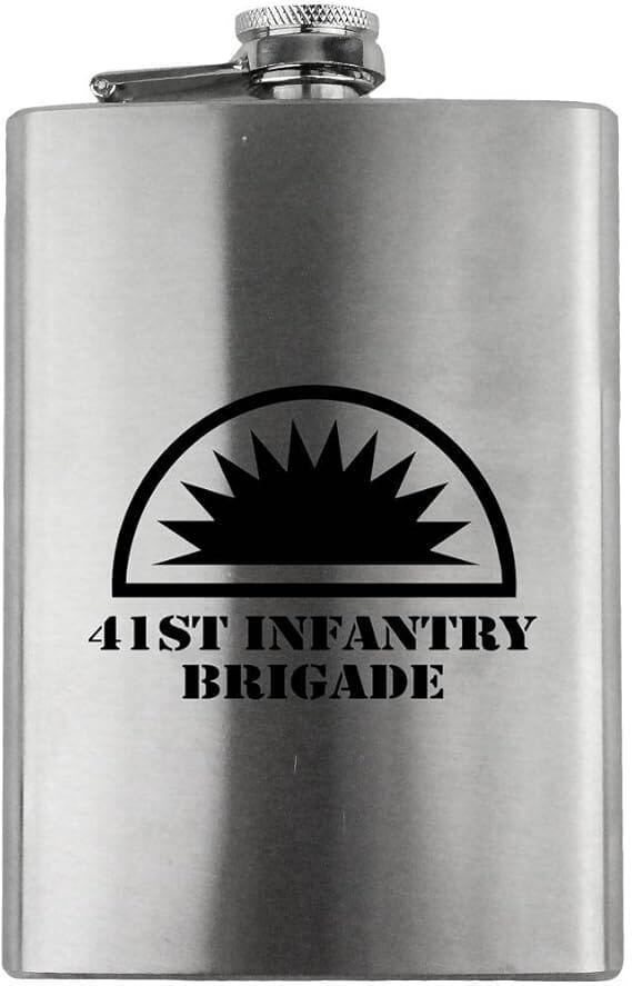Army 41st Infantry Brigade Subdued 8oz. Flask flask