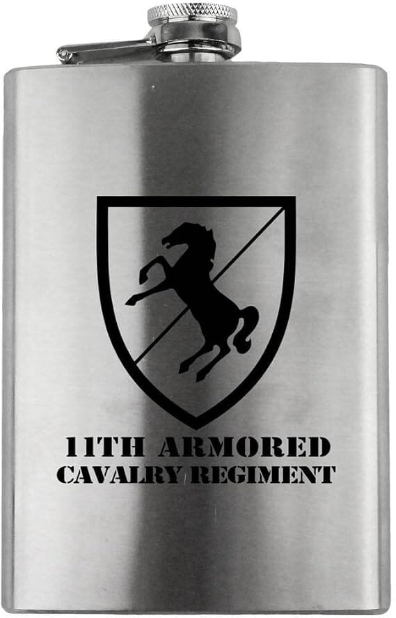 Army 11th Armored Cavalry Regiment Subdued 8oz. Flask flask