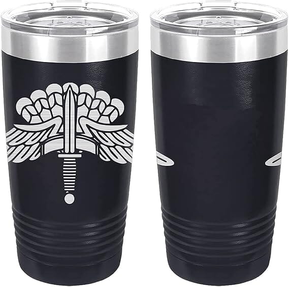 Army Halo Free Fall Wings Badge Laser Engraved 20oz Tumbler Mugs LET.0141.N