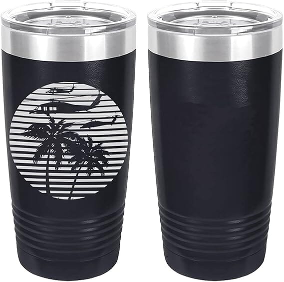Blackhawk 80's Sunset Laser Engraved 20oz Tumbler Mugs LET.0160.N