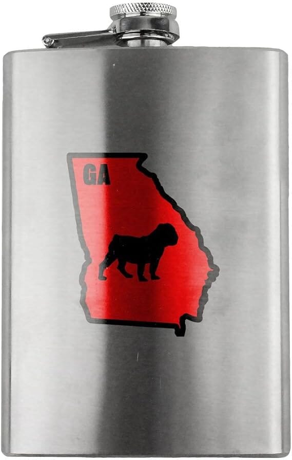 Original I Bulldog Georgia Variant Classic 8oz. Flask flask