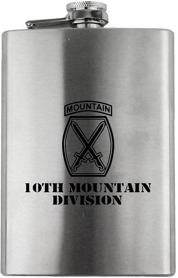 Army 10th Mountain Division Subdued 8oz. Flask flask