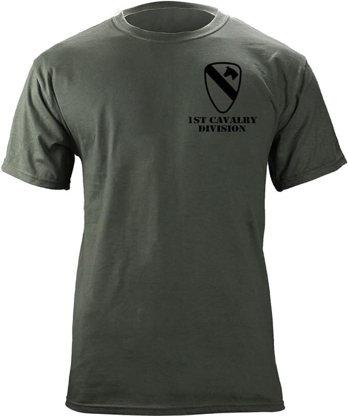 Army 1st Cavalry Division Full Color Veteran T-Shirt Shirts