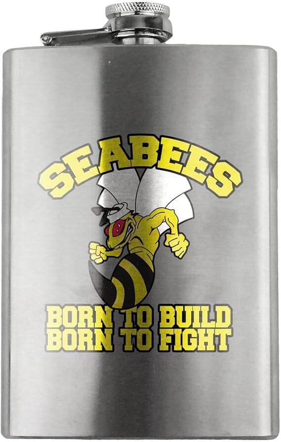Seabees Born to Fight 8oz. Flask flask