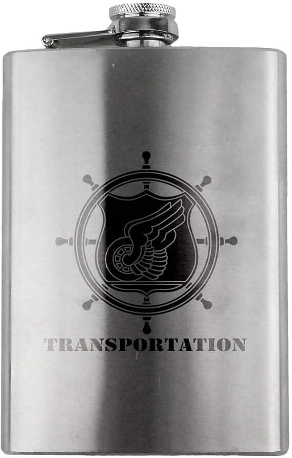 Army Transportation Branch Military 8oz. Flask flask
