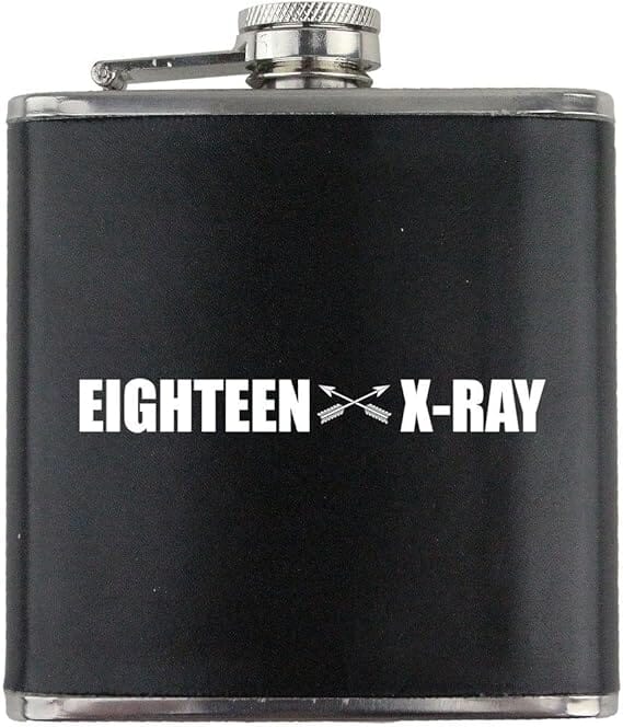 Army Special Forces Candidate MOS 18X Veteran Leather Wrapped 6oz. Flask Flasks