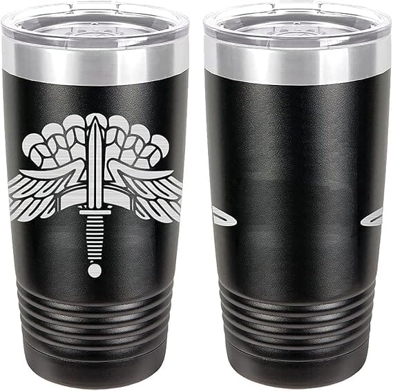 Army Halo Free Fall Wings Badge Laser Engraved 20oz Tumbler Mugs LET.0141.B