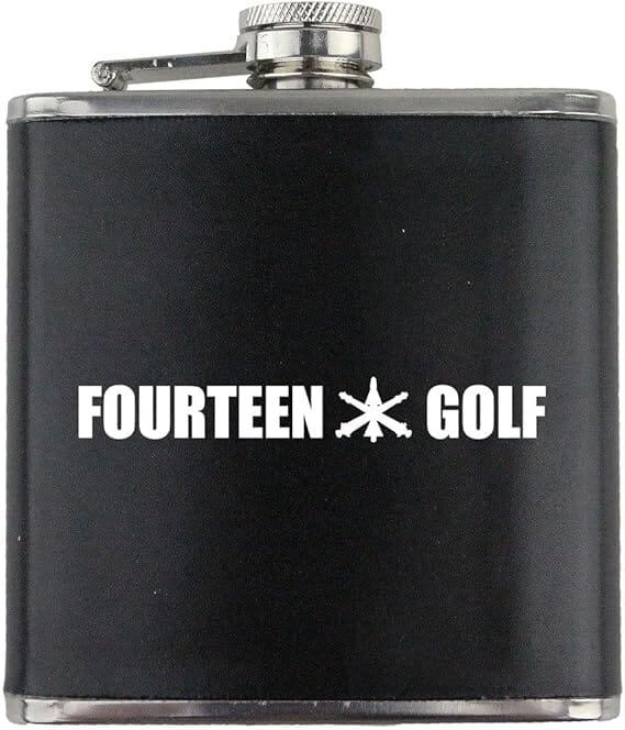 Army Air Defense Battle Management MOS 14G Veteran Leather Wrapped 6oz. Flask Flasks