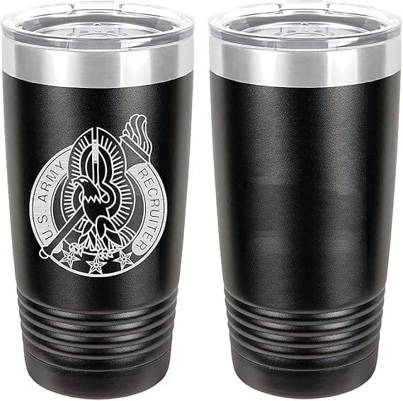 Army Recruiter Badge Laser Engraved 20oz Tumbler Mugs LET.0127.B