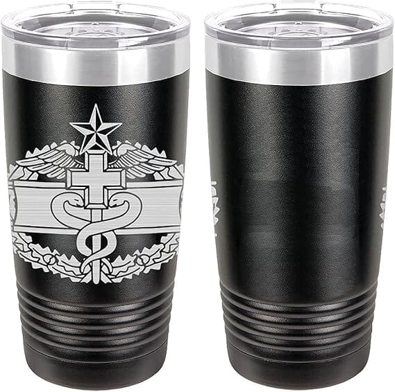 Combat Medical Badge 2nd Award Laser Engraved 20oz Tumbler Mugs LET.0131.B