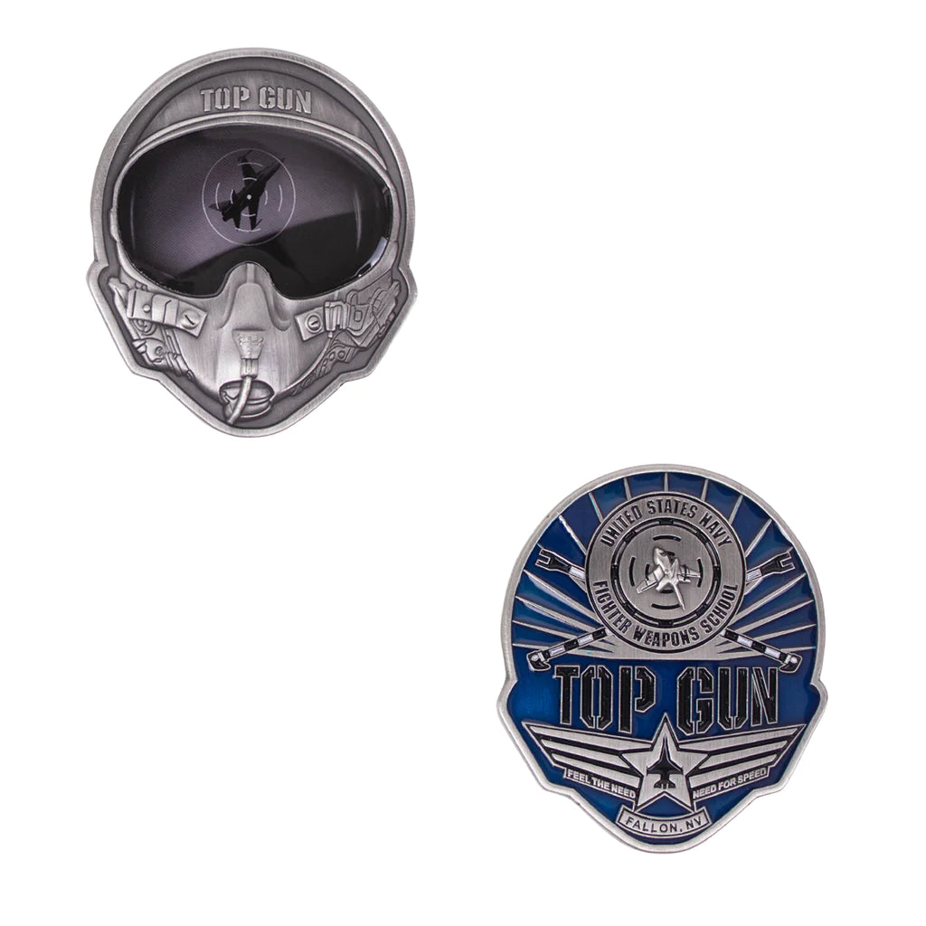 Top Gun Helmet Coin Challenge Coins