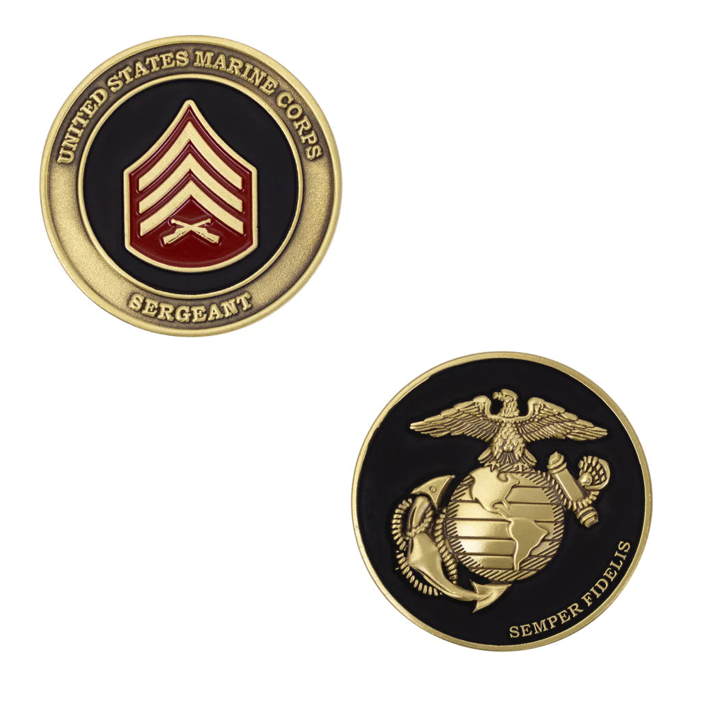 1.75" USMC Rank Sergeant (New) Coin Challenge Coins