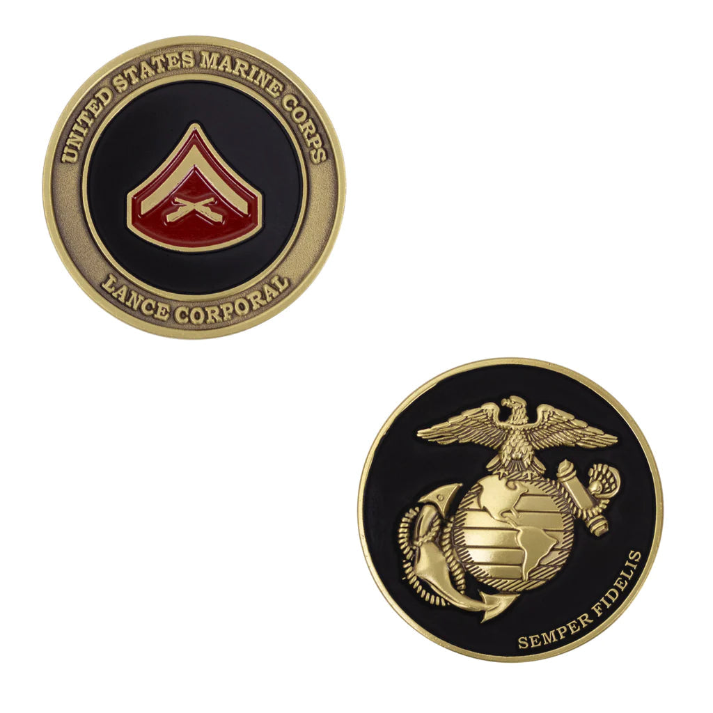1.75" USMC Rank Lance Corporal (New) Coin Challenge Coins