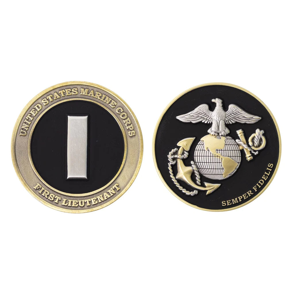 1.75" USMC Rank 1St Lieutenant (New) Coin Challenge Coins