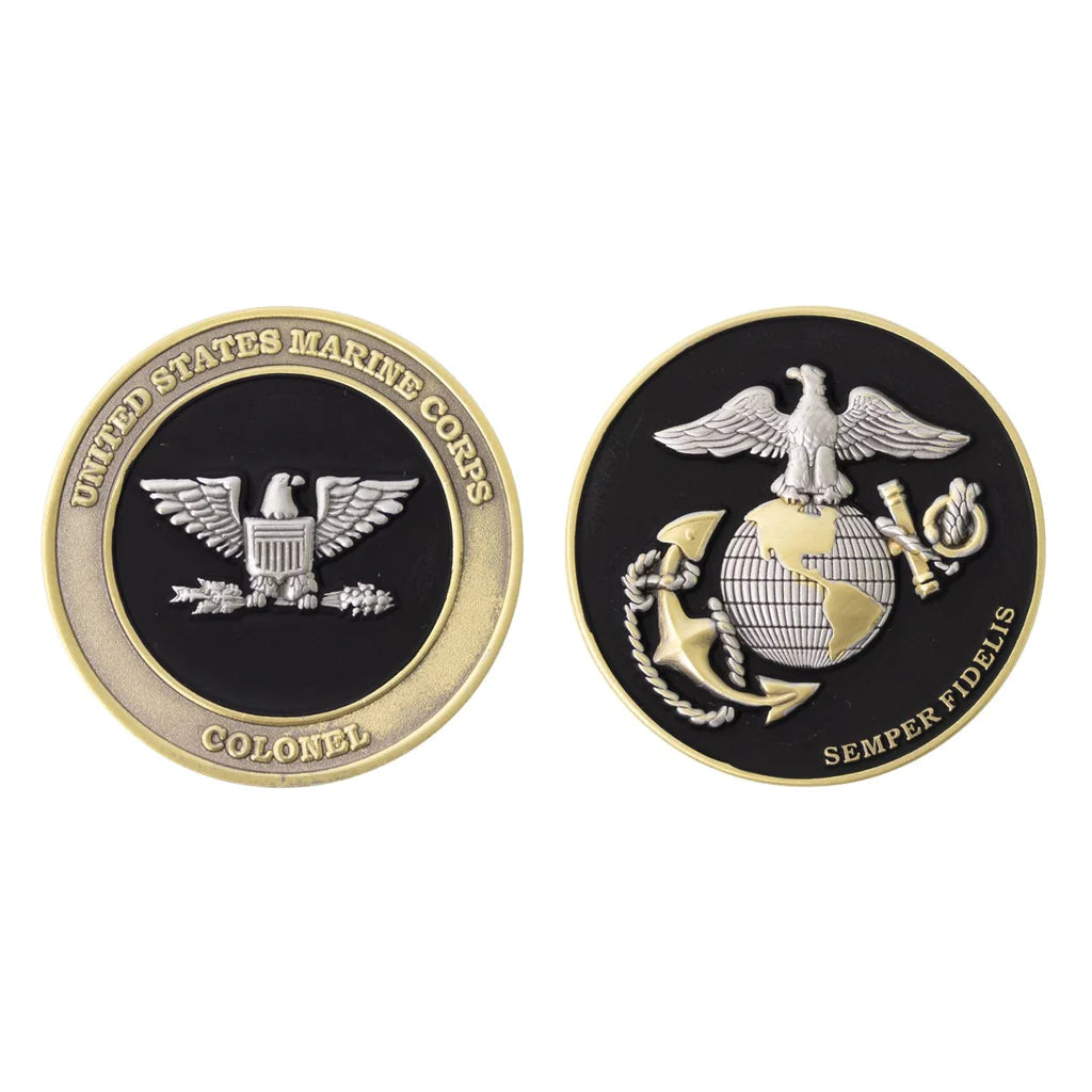 1.75" USMC Rank Colonel (New) Coin Challenge Coins