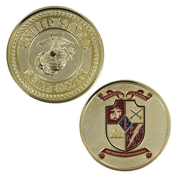 1-3/4" 5Th Battalion 11 Marines Coin Challenge Coins