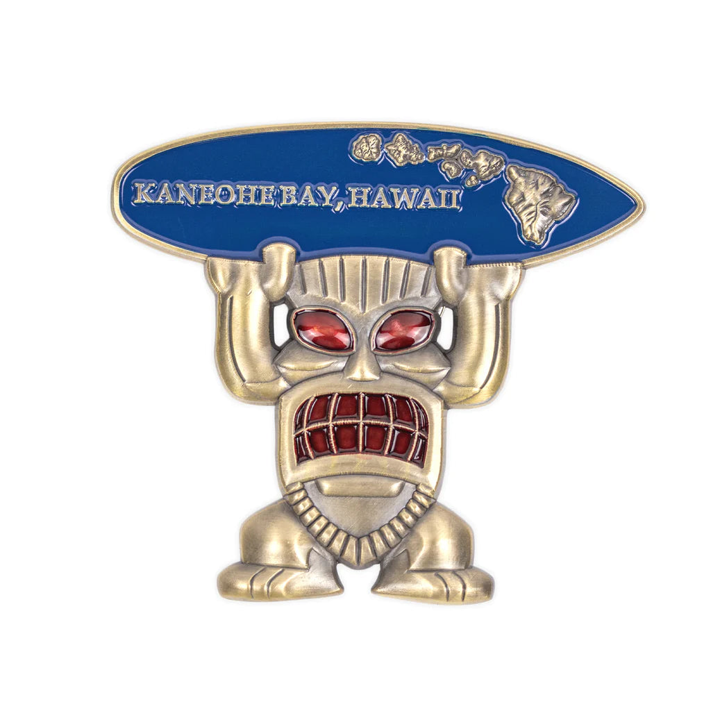 Magnet USMC Kaneohe Bay Tiki Surf Antique Coin Challenge Coins