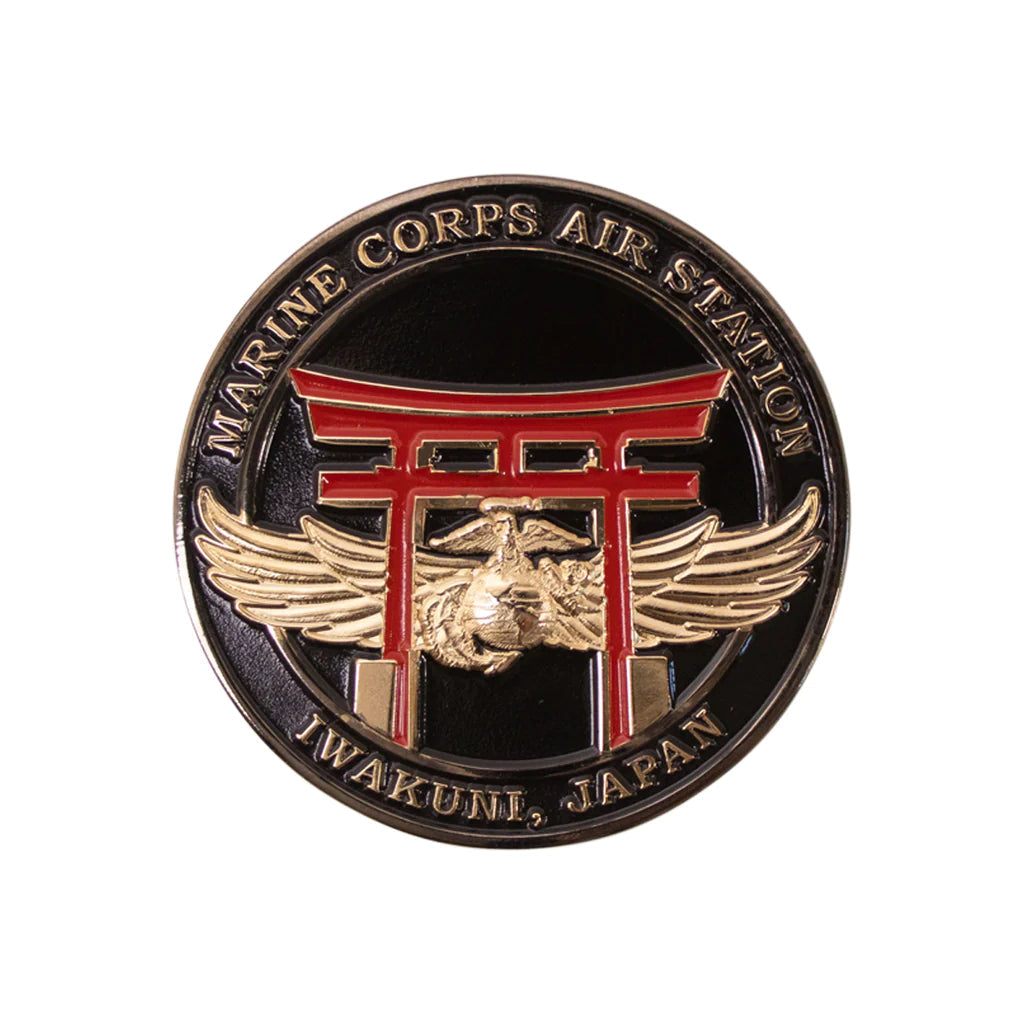 2" USMC Air Station Iwakuni, Japan Coin Challenge Coins