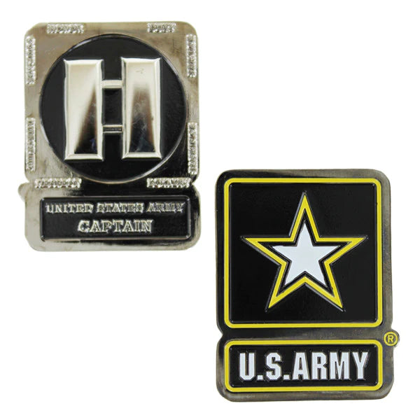 1-3/4" U.S. Army Captain W/Sleeve Coin Challenge Coins