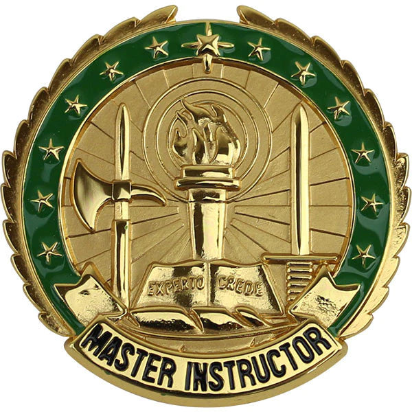 Army Identification Badge: Master Instructor - Gold