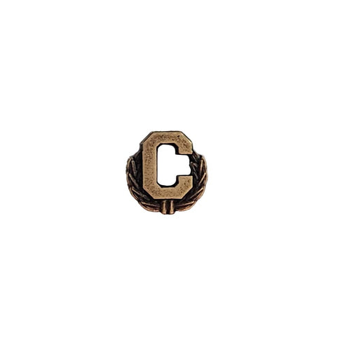 Bronze Wreathed Letter C Device - 5/16