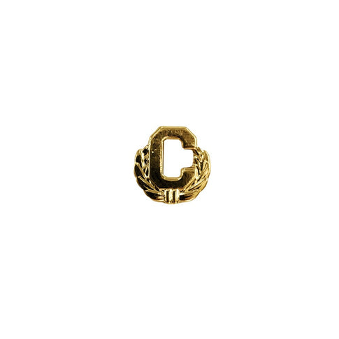 Gold Wreathed Letter C Device - 5/16