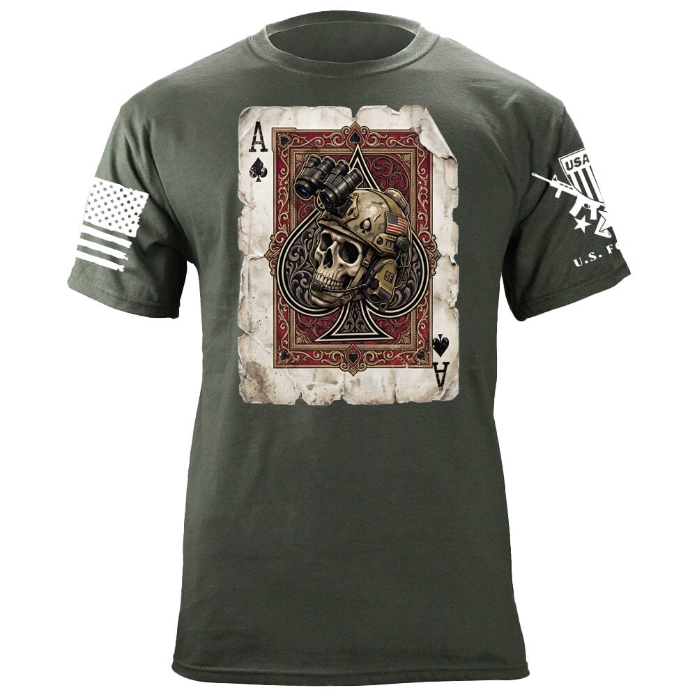 Ace of Spades Skull T-Shirt Shirts 88192-S-MG