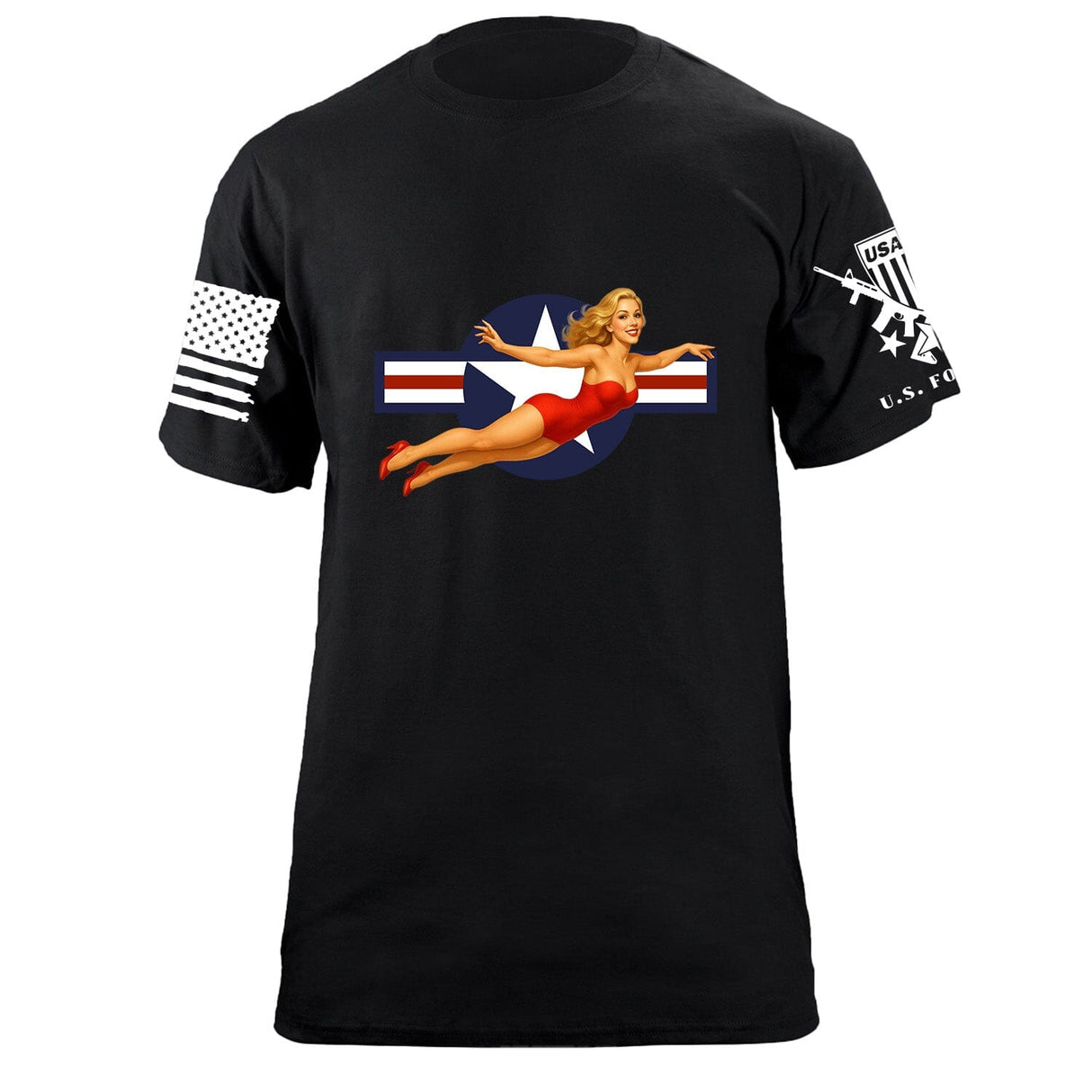 Air Force Flying Woman T-Shirt Shirts 87343-S-BK