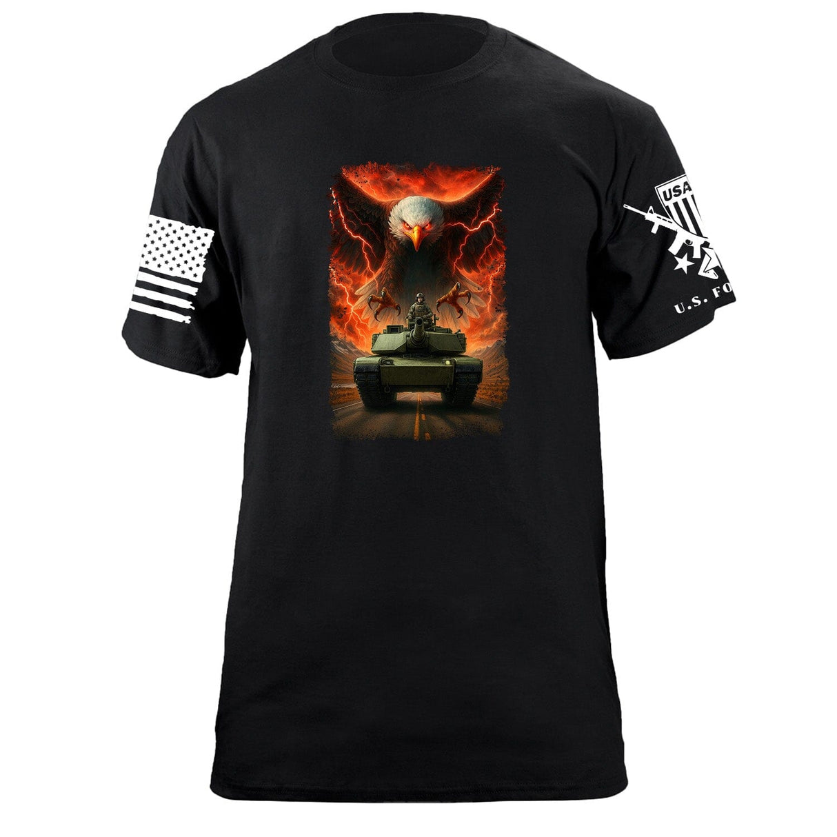 Abrams Eagle T-Shirt Shirts 87372-S-BK