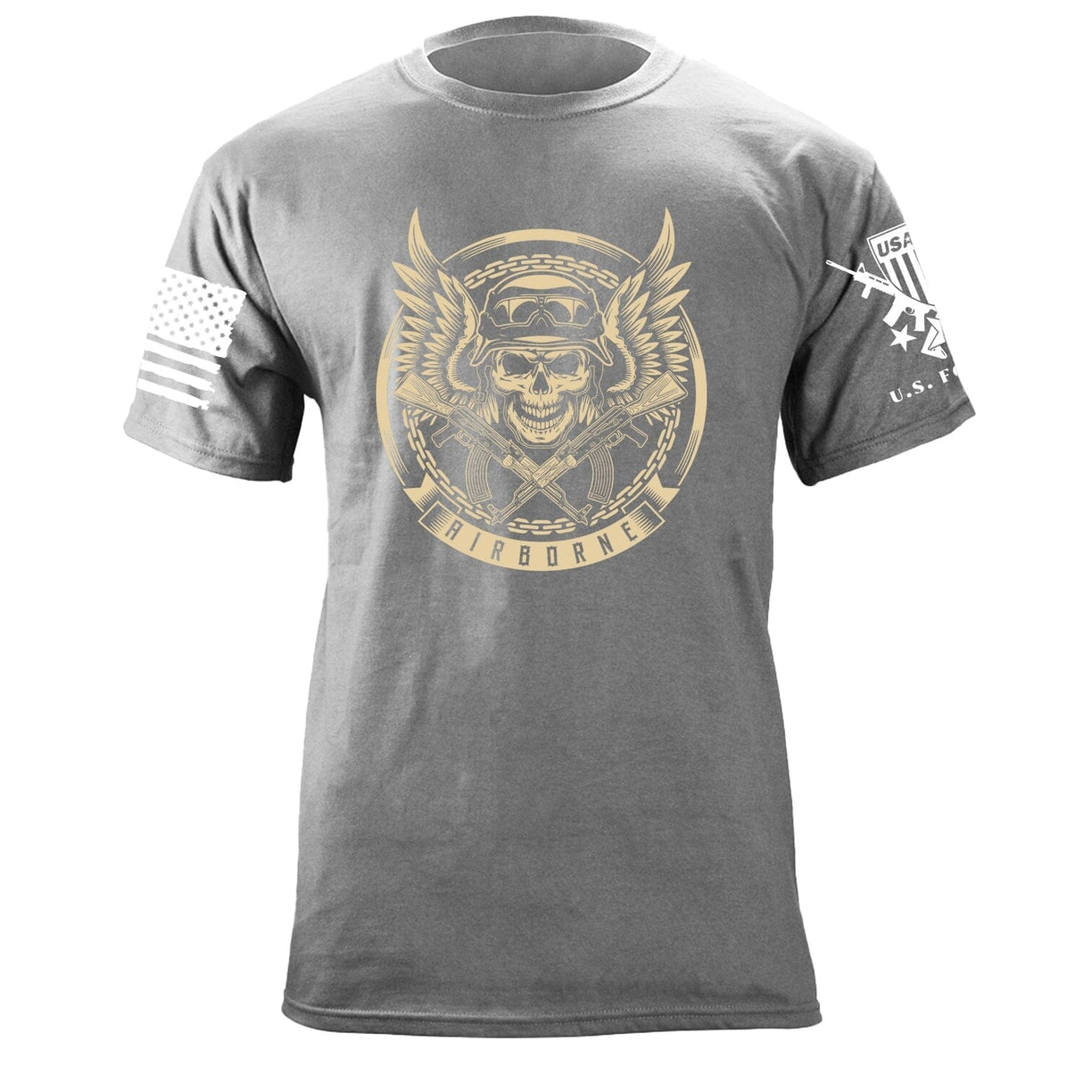 Airborne Chains Skull T-Shirt Shirts 87197-S-HG